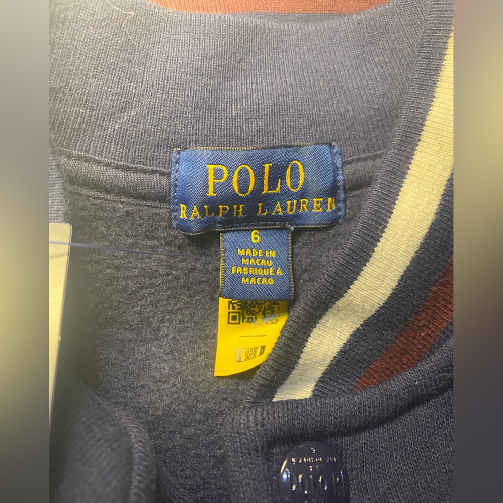 NWT Polo Ralph Lauren Boys Fleece Bomber Jacket Classic Preppy - Picture 7 of 9